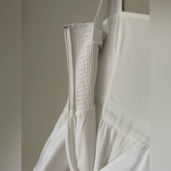 NEW Reformation Everett Linen Sleeveless Midi Dress White | US 0 UK 4 - Picture 15 of 16